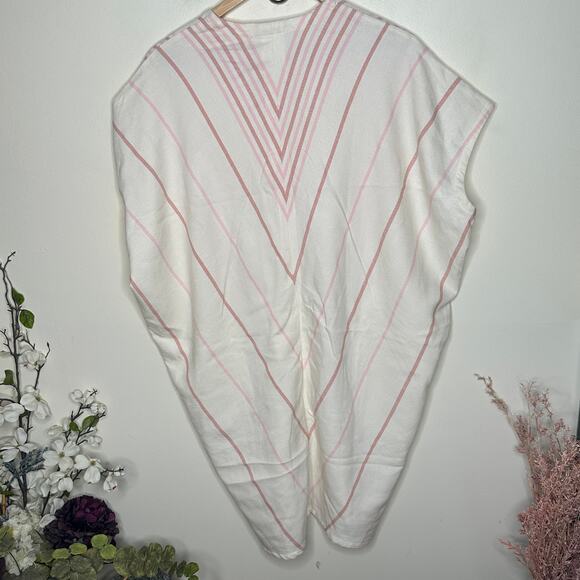 HATCH Plage Caza Caftan Dress Terracotta Stripe Pink White One Size {UU23} - Picture 5 of 6